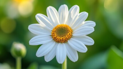 Fototapeta premium Beautiful White Daisy Flower in Full Bloom