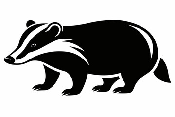 Badger icon, badger silhouette vector, Honey Badger
