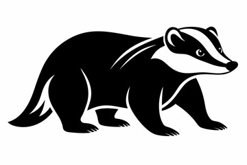 Badger icon, badger silhouette vector, Honey Badger
