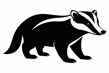 Badger icon, badger silhouette vector, Honey Badger
