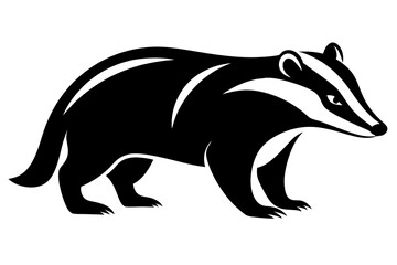 Badger icon, badger silhouette vector, Honey Badger
