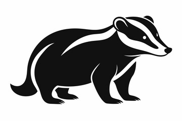 Badger icon, badger silhouette vector, Honey Badger
