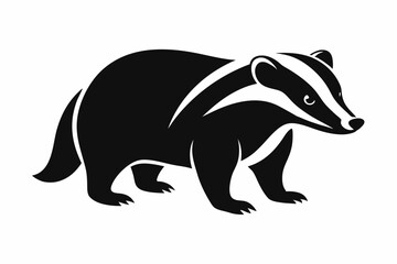 Badger icon, badger silhouette vector, Honey Badger
