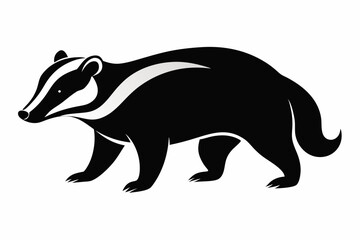 Badger icon, badger silhouette vector, Honey Badger
