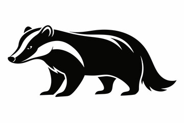 Badger icon, badger silhouette vector, Honey Badger
