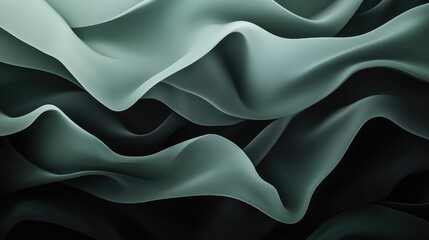 Obraz premium Abstract background with muted green and dark ebony gradients blending smoothly.