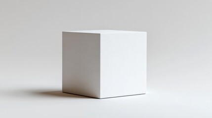 Minimalist White Cube Shape