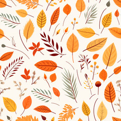 Obraz premium autumn leaves seamless pattern