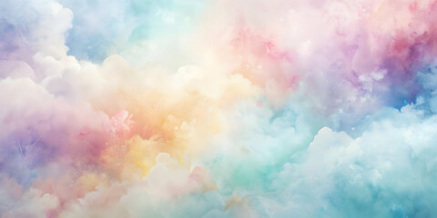Celestial Dream: A mesmerizing swirl of pastel hues paints the sky, a dreamy abstract of clouds in a vibrant spectrum of colors. 