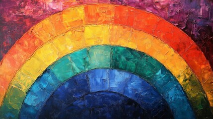 Fototapeta premium Abstract Rainbow Painting