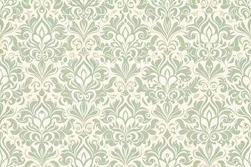 Elegant Sage Damask 