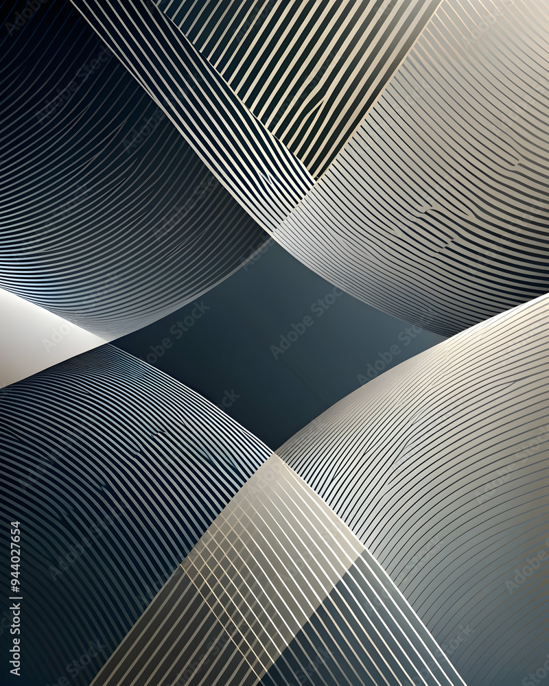Poster abstract lines in motion: a mesmerizing visual journey through a world of intersecting lines, creati
