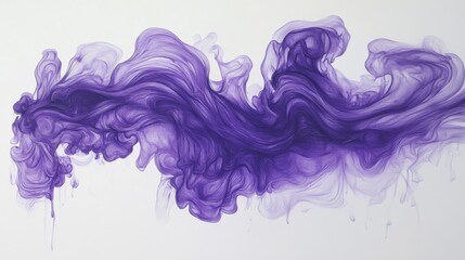 Purple Abstract Ink Swirl