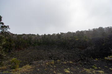 Crater in Hawai i Volcanoes National Park. Big Island, Hawaii
