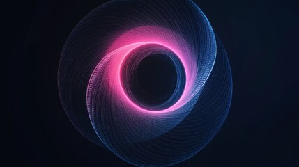 Abstract Neon Light Swirl