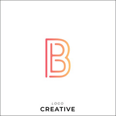 B Creative Latter Logo Design Branding Logo Design. Creative Logo Design. Logo Template. Vector illustration. Modern Design. Monogram Design. Brand Identity Design