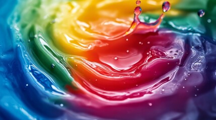 Fototapeta premium Rainbow Splash Art
