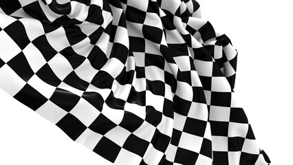 The checkered flag waves in the air Victory is in sight