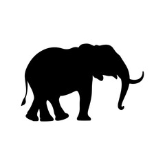Obraz premium Vector elephant silhouette illustration design thai animal logo simple design