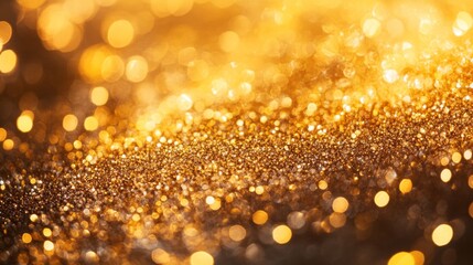 Sparkling Golden Bokeh Texture