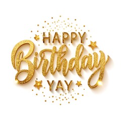 Happy birthday typography style vector