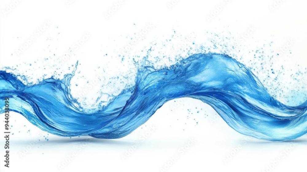 Canvas Prints Dynamic Blue Water Splash