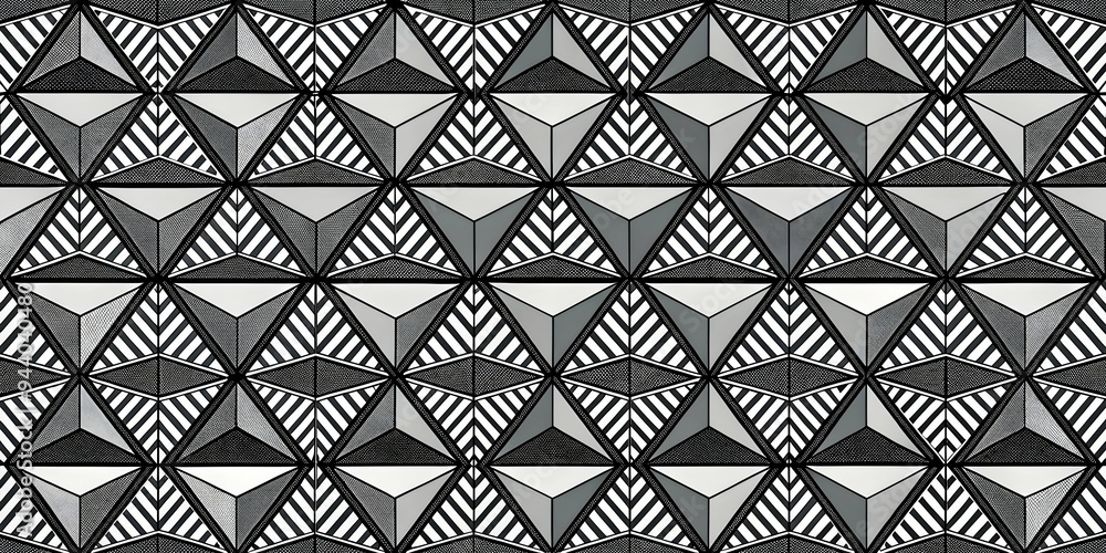 Poster geometric abstract triangle pattern - seamless background