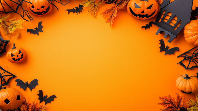 Halloween orange template