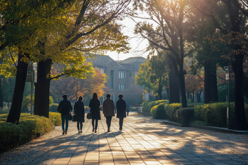People Walking in a Park