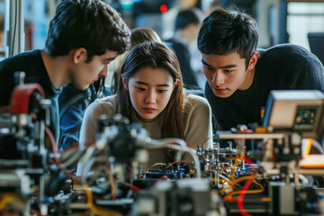 Students Building a Robot
