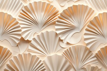 A series of paper flowers in various sizes and shapes