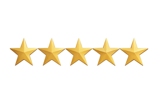 Five star rating png