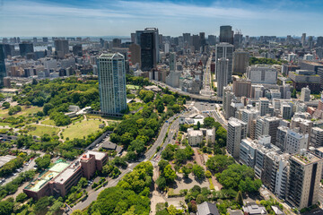 Vue du quartier Roppongi de la tour de Tokyo