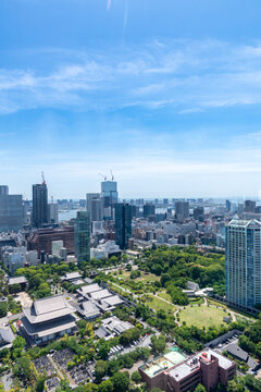 Vue du quartier Roppongi de la tour de Tokyo