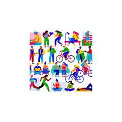 Vector Illustration Set - People in Various Activities
Diverse People Characters in Everyday Activities
Vector People Engaged in Daily Activities
Modern People Characters - Vector Illustrations