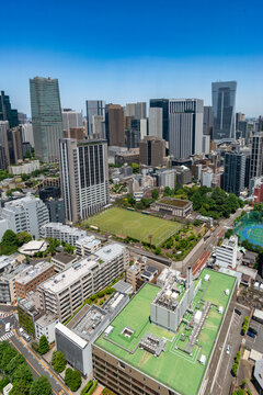 Vue du quartier Roppongi de la tour de Tokyo