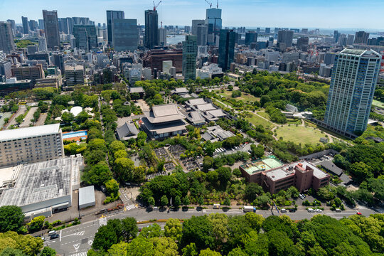 Vue du quartier Roppongi de la tour de Tokyo