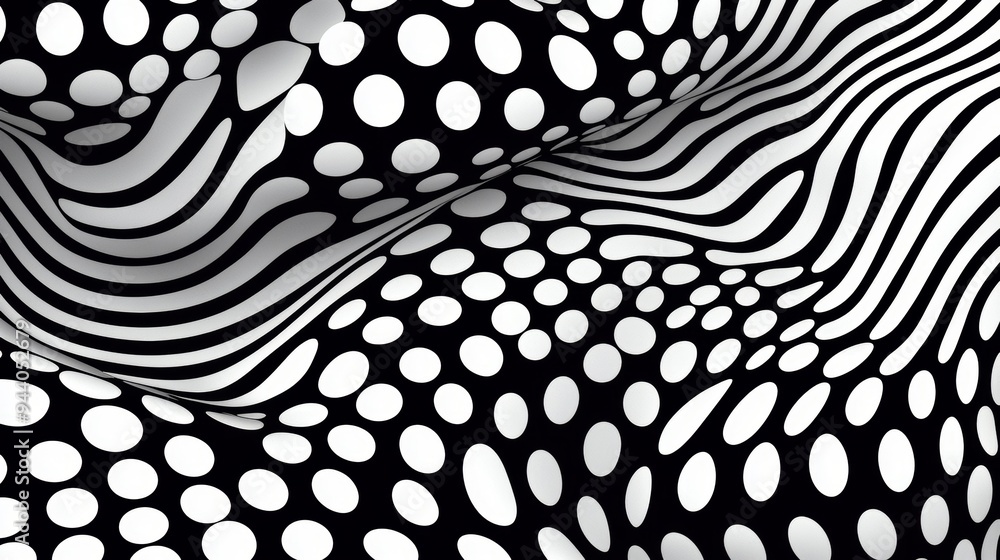 Poster a minimalist pattern of evenly spaced dots and lines, creating a clean, modern design