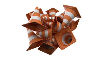 A Cluster of Traffic Cones