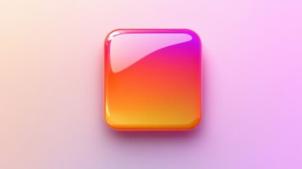 Clean and simple button icon with vibrant colors, floating against a clear bright background.