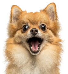Obraz premium PNG Adorable Pomeranian with joyful expression