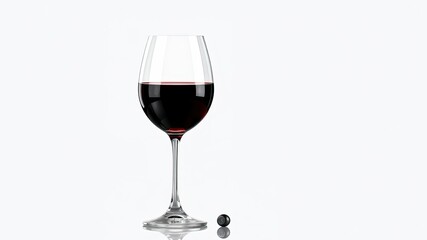 glass of red wine isolated transparent background