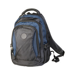 Fototapeta premium Textile backpack isolated on white.