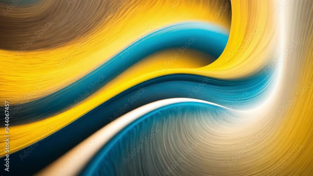 Aufkleber a dynamic abstract composition showcasing flowing waves of vibrant colors, creating an immersive vis