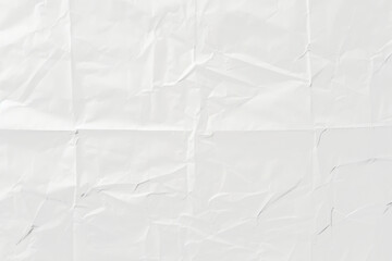 Crumpled white paper texture png overlay effect, transparent background