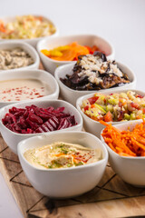 salad bar middle eastern/Arab salads humus tahini salad