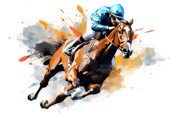Naklejka premium horse and rider