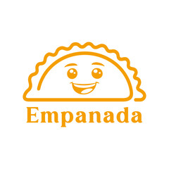 Empanada logo mascot vector illustration template