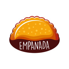Empanada logo design vector illustration template delicious