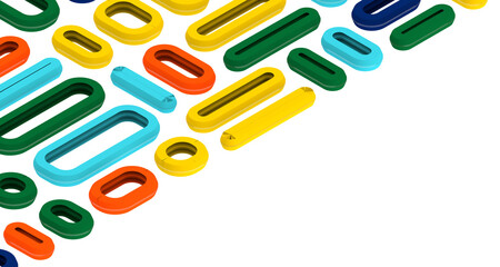 Mosaic triangular low poly style abstract geometric background - Divider 3d